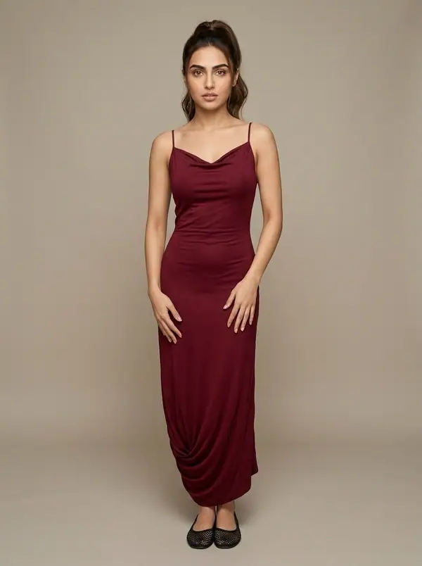 full length casting frame of an AI fashion model, Indian, lean build, age 25