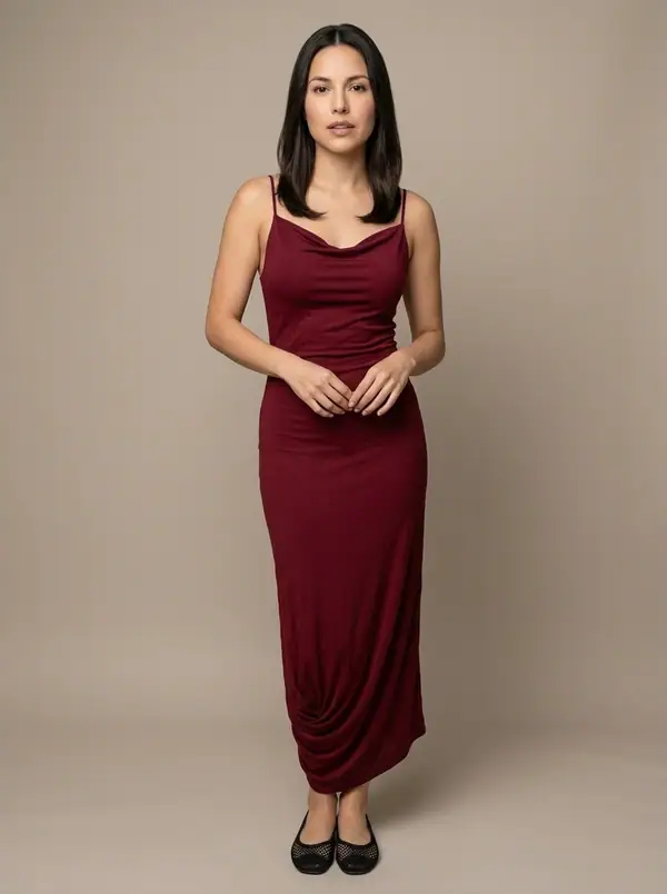 full length casting frame of an AI fashion model, Mediterranean & Latin, lean build, age 35